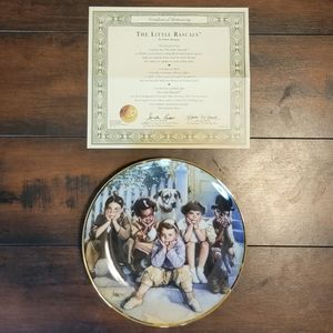 Limited Edition "The Little Rascals" Numbered Collectors Plate and COA